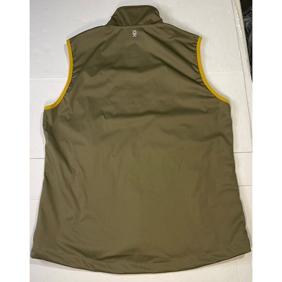 Little Donkey Andy Mens Olive Yellow Vest M Windproof Water Resistant Full Zip - Picture 9 of 15